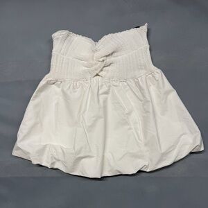 Forever 21 Ivory Textured Strapless Top Sz M